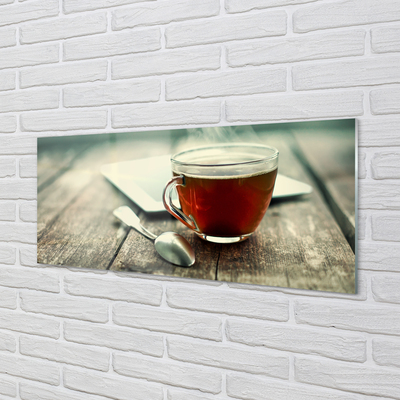 Acrylglasbilder Erhitzen sie einen teelöffel tee