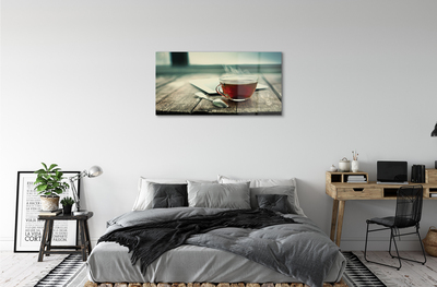 Acrylglasbilder Erhitzen sie einen teelöffel tee