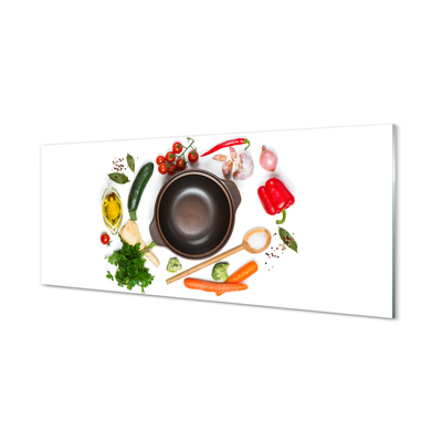 Acrylglasbilder Löffel tomaten petersilie