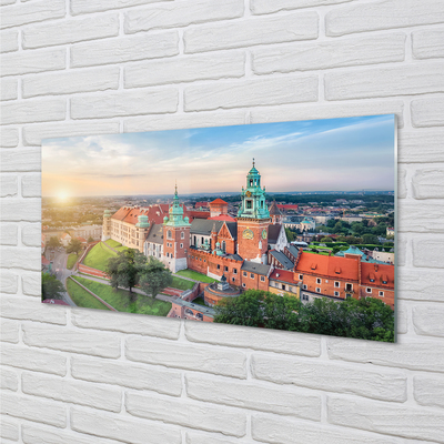 Acrylglasbilder Krakow schloss sonnenaufgang panorama