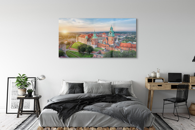 Acrylglasbilder Krakow schloss sonnenaufgang panorama