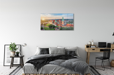 Acrylglasbilder Krakow schloss sonnenaufgang panorama