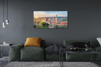 Acrylglasbilder Krakow schloss sonnenaufgang panorama