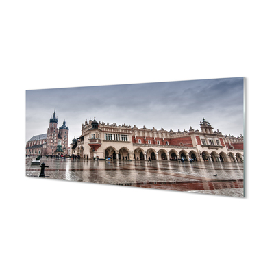 Acrylglasbilder Krakow regen kirche stoff
