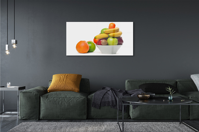 Acrylglasbilder Obst in eine schüssel geben