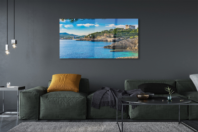 Acrylglasbilder Berge an der küste spanien meer
