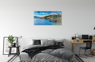 Acrylglasbilder Berge an der küste spanien meer