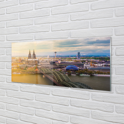 Acrylglasbilder Deutschland panorama flussbrücken