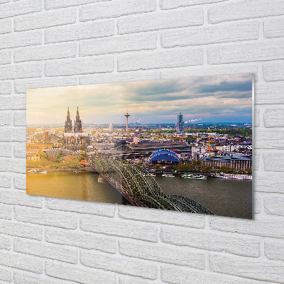 Acrylglasbilder Deutschland panorama flussbrücken