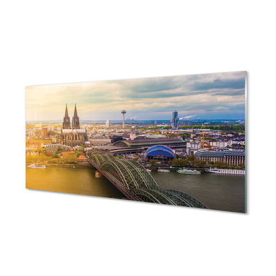 Acrylglasbilder Deutschland panorama flussbrücken