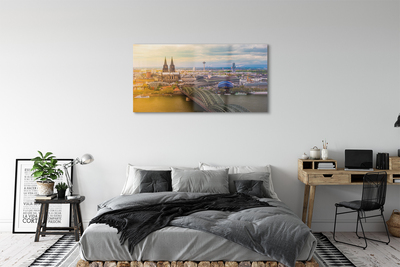 Acrylglasbilder Deutschland panorama flussbrücken