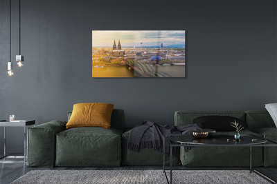 Acrylglasbilder Deutschland panorama flussbrücken