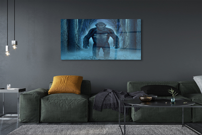 Acrylglasbilder Gorilla waldbäume