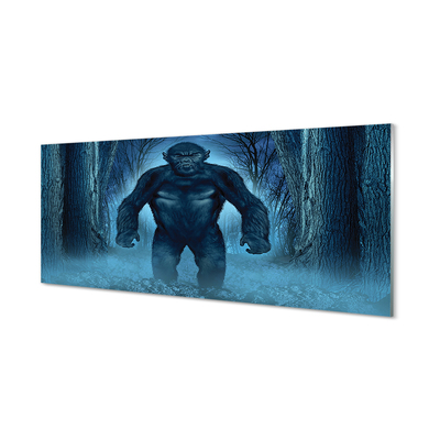 Acrylglasbilder Gorilla waldbäume