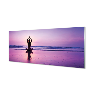 Acrylglasbilder Yoga meer frau