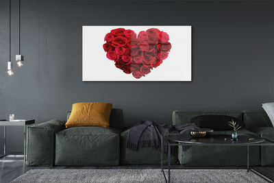 Acrylglasbilder Herz aus rosen