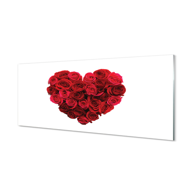 Acrylglasbilder Herz aus rosen
