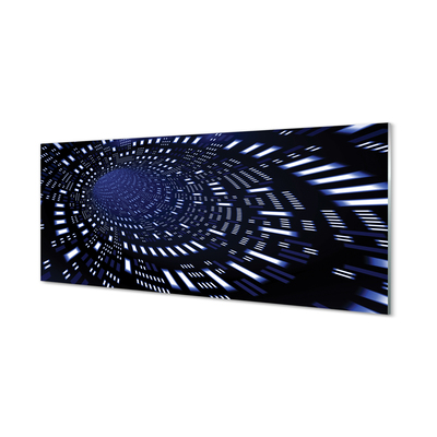 Acrylglasbilder 3d blue tunnel