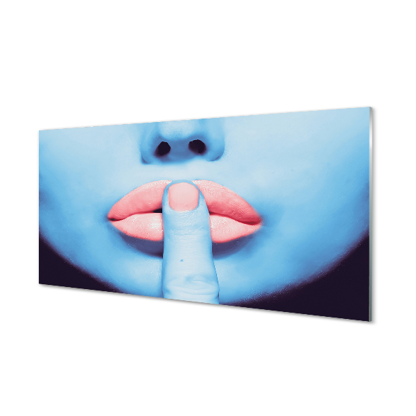 Acrylglasbilder Neon-lippen frau