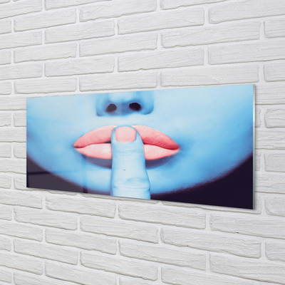 Acrylglasbilder Neon-lippen frau