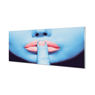 Acrylglasbilder Neon-lippen frau