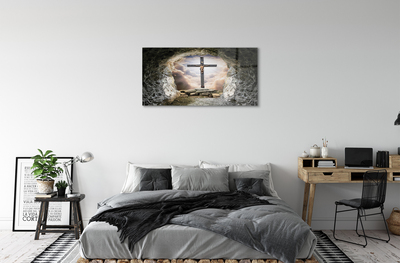 Acrylglasbilder Kellerlicht kreuz jesus