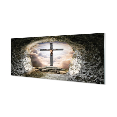 Acrylglasbilder Kellerlicht kreuz jesus