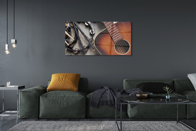 Acrylglasbilder Gitarren-mikrofon-sticks