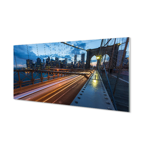 Acrylglasbilder Wolkenkratzer-river-brücke