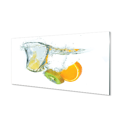 Acrylglasbilder Orange kiwi wasser