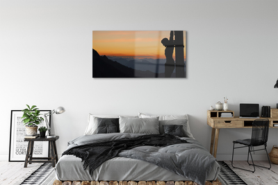 Acrylglasbilder Jesus gekreuzigt sonnenuntergang