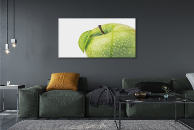Acrylglasbilder Apple-tropfen grünes wasser