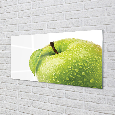Acrylglasbilder Apple-tropfen grünes wasser