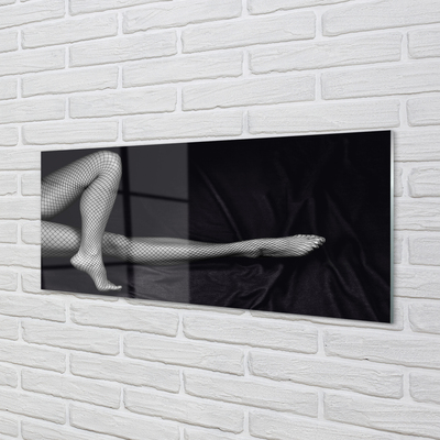 Acrylglasbilder Beine schwarz und weiß netzs