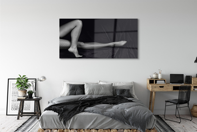 Acrylglasbilder Beine schwarz und weiß netzs