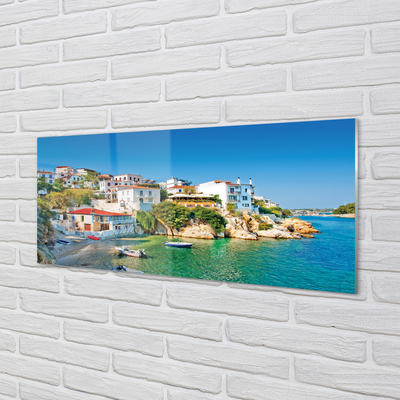 Acrylglasbilder Gebäude griechenland meerküste