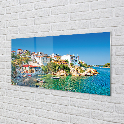 Acrylglasbilder Gebäude griechenland meerküste