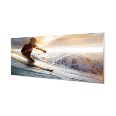 Acrylglasbilder Mann skistöcke