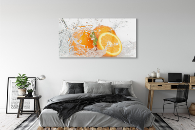 Acrylglasbilder Orangen in wasser