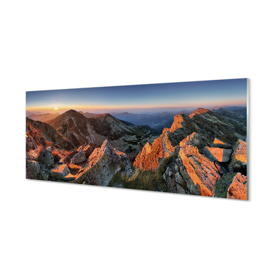 Acrylglasbilder Sonnenuntergang bergsonne