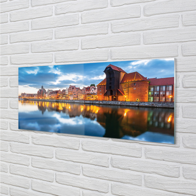 Acrylglasbilder Gebäude fluss danzig