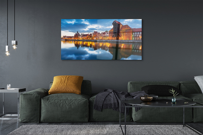 Acrylglasbilder Gebäude fluss danzig