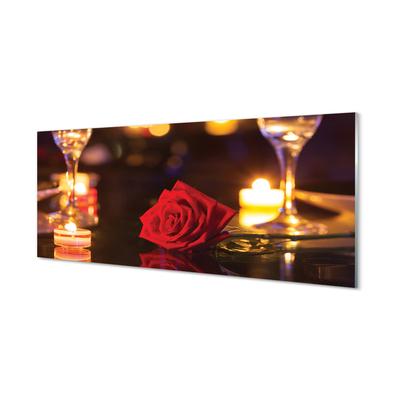 Acrylglasbilder Rose kerzengläser
