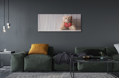 Acrylglasbilder Herz-teddybär