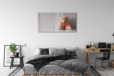 Acrylglasbilder Herz-teddybär