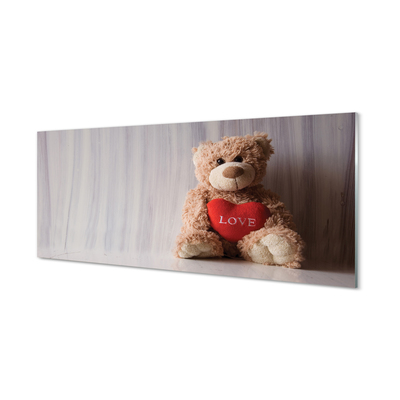 Acrylglasbilder Herz-teddybär