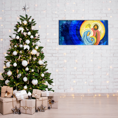 Glasbild aus Plexiglas® Abstraction Heilige Familie Winter