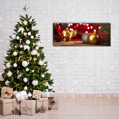 Glasbild aus Plexiglas® Weihnachtsbaumkugeln Weihnachtsschmuck