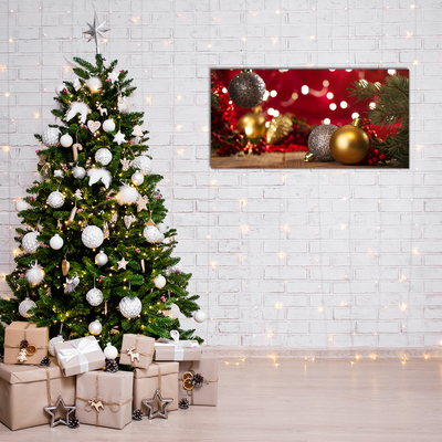 Glasbild aus Plexiglas® Weihnachtsbaumkugeln Weihnachtsschmuck