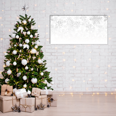 Glasbild aus Plexiglas® Winter-Schnee-Schneeflocken